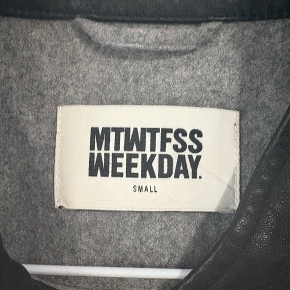 Weekday, size small, Gray and Black Biker Jacket, wool blend, Nikita mix - Picture 2 of 8